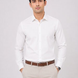 Apex White Formal Shirt