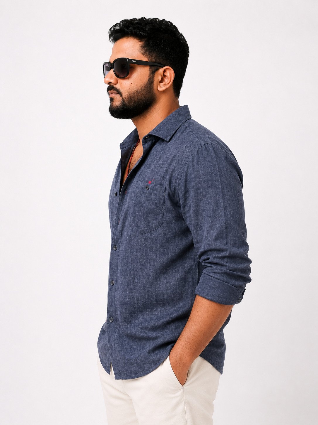 Slate Drift Casual Shirt - Image 3