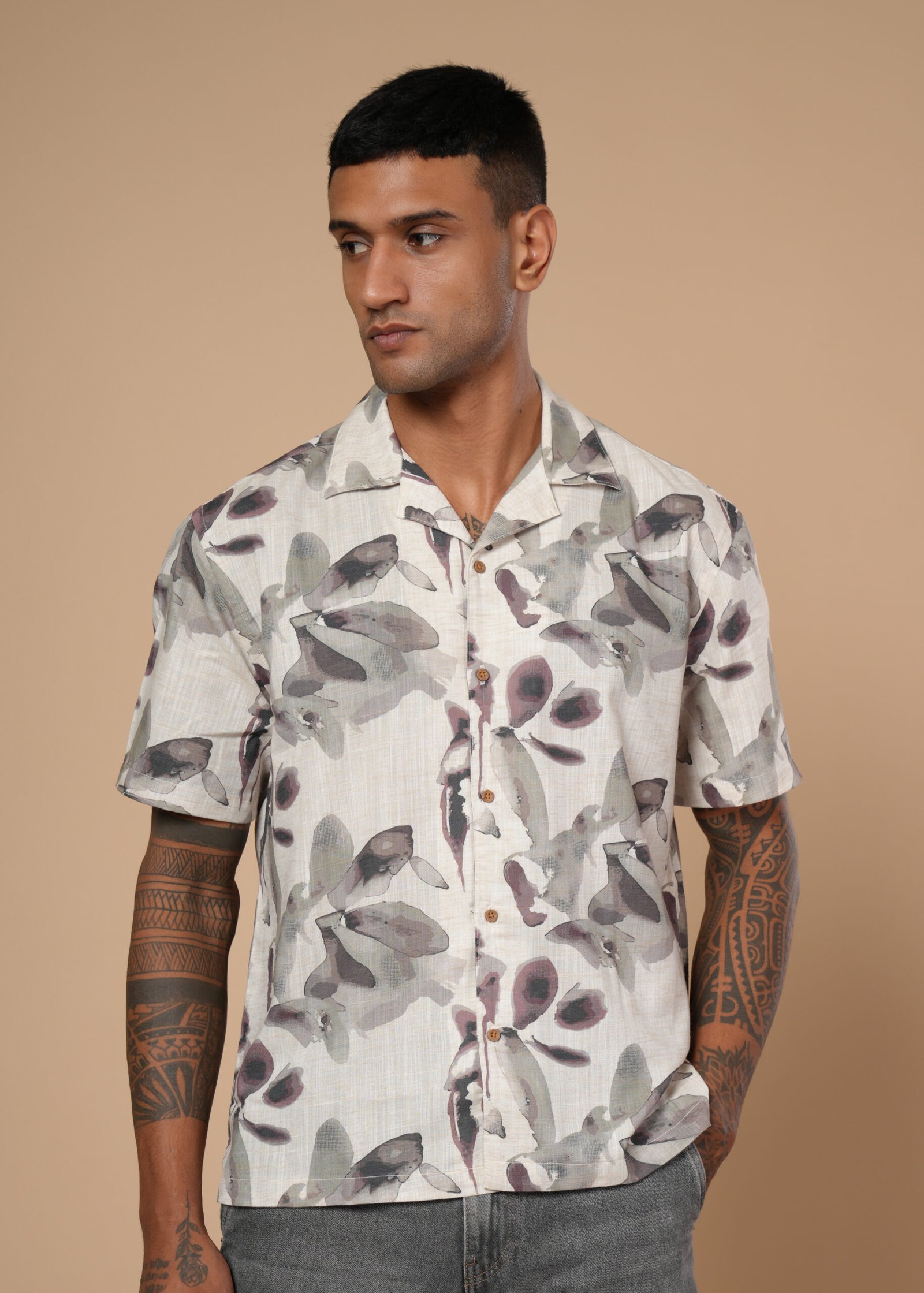 Brown Petals Resort Shirt - Image 6