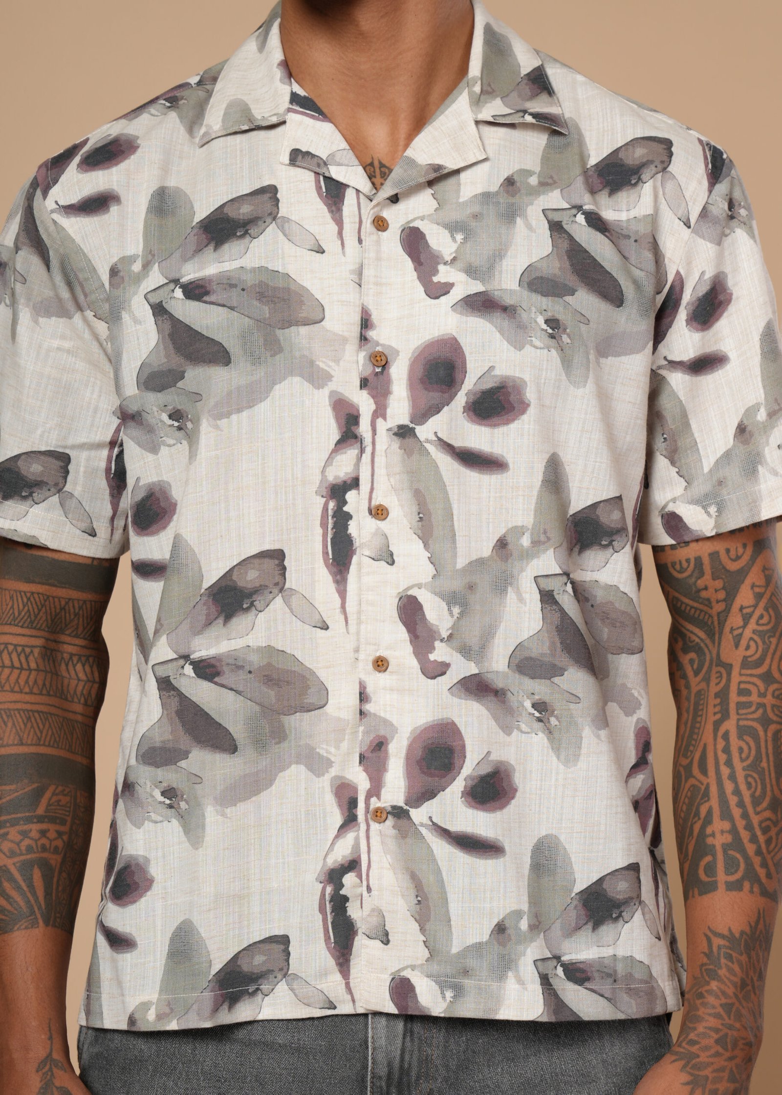 Brown Petals Resort Shirt - Image 5