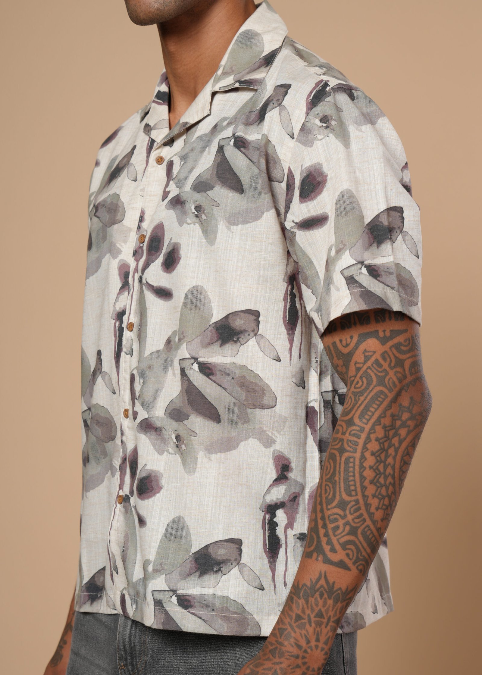 Brown Petals Resort Shirt - Image 4